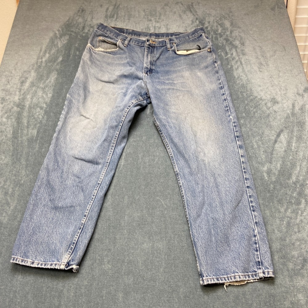 Wrangler Relaxed Fit Jeans Mens 38x29 Blue Denim Cotton Medium Wash Streetwear